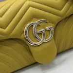 Gucci Women GG Marmont Medium Shoulder Bag-Yellow 837267AAGII