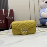 Gucci Women GG Marmont Mini Bag-Yellow 841290AAGJE