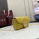 Gucci Women GG Marmont Mini Bag-Yellow 841290AAGJE