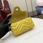 Gucci Women GG Marmont Mini Bag-Yellow 841290AAGJE