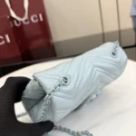 Gucci Women GG Marmont Mini Shoulder Bag-Blue 856368AAFS1