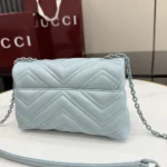 Gucci Women GG Marmont Mini Shoulder Bag-Blue 856368AAFS1