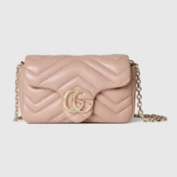 Gucci Women GG Marmont Mini Shoulder Bag-Pink 841290AAFAX