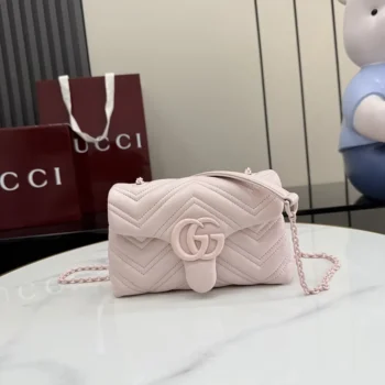 Gucci Women GG Marmont Mini Shoulder Bag-Pink ‎856368AAFS1