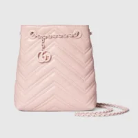 Gucci Women GG Marmont Nano Bucket Bag-Pink‎ 856404AAFS1