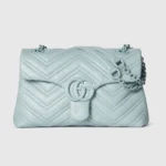 Gucci Women GG Marmont Small Shoulder Bag-Blue 855371AAFS1