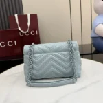 Gucci Women GG Marmont Small Shoulder Bag-Blue 855371AAFS1