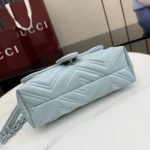 Gucci Women GG Marmont Small Shoulder Bag-Blue 855371AAFS1