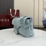 Gucci Women GG Marmont Small Shoulder Bag-Blue 855371AAFS1