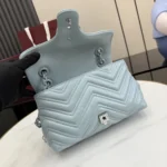 Gucci Women GG Marmont Small Shoulder Bag-Blue 855371AAFS1