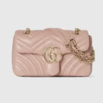 Gucci Women GG Marmont Small Shoulder Bag-Pink ‎837280AAE38