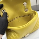 Gucci Women GG Marmont Small Shoulder Bag-Yellow 837280AAGII