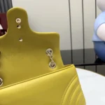 Gucci Women GG Marmont Small Shoulder Bag-Yellow 837280AAGII