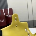 Gucci Women GG Marmont Small Shoulder Bag-Yellow 837280AAGII