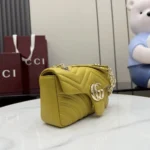 Gucci Women GG Marmont Small Shoulder Bag-Yellow 837280AAGII