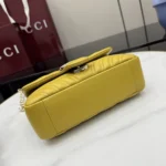 Gucci Women GG Marmont Small Shoulder Bag-Yellow 837280AAGII