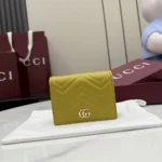 Gucci Women GG Marmont Small Wallet-Yellow ‎466492AAGJE