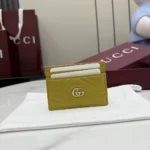 Gucci Women GG Marmont card case-Yellow 443127AAGJE