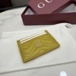Gucci Women GG Marmont card case-Yellow 443127AAGJE