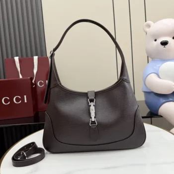Gucci Women Jackie 1961 Medium Shoulder Bag-Dark Brown ‎863136AAGDZ