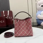 Gucci Women Printed GG Mini Bag-Red ‎854226FAFVN