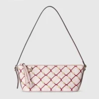Gucci Women Printed GG Small Shoulder Bag-Pink ‎854233FAFVN