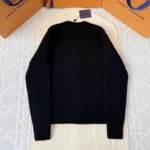 Louis Vuitton LV Men Chunky Intarsia Signature Cardigan-Black 1AJBXP