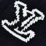 Louis Vuitton LV Men Chunky Intarsia Signature Cardigan-Black 1AJBXP