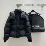 Louis Vuitton LV Men Monogram Puffer Jacket in Lightweight Nylon-Black