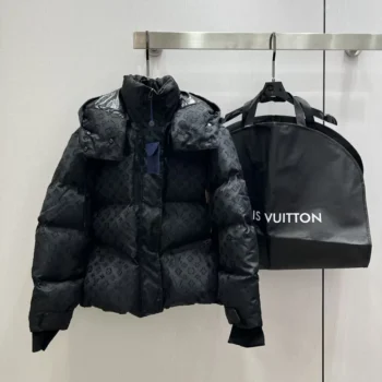 Louis Vuitton LV Men Monogram Puffer Jacket in Lightweight Nylon-Black