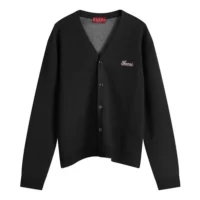 Louis Vuitton LV Men Script Logo Cardigan in Black