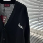 Louis Vuitton LV Men Script Logo Cardigan in Black