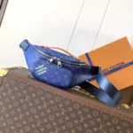 Louis Vuitton LV Unisex Rush Bumbag Monogram Heritage Coated Canvas-Navy M26821