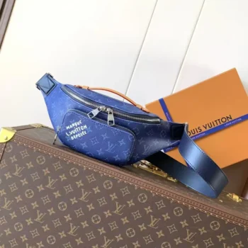 Louis Vuitton LV Unisex Rush Bumbag Monogram Heritage Coated Canvas-Navy M26821