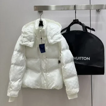 Louis Vuitton LV Women Monogram Puffer Jacket in Lightweight Nylon-White
