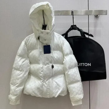 Louis Vuitton LV Women Monogram Puffer Jacket in Lightweight Nylon-White