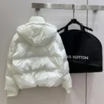 Louis Vuitton LV Women Monogram Puffer Jacket in Lightweight Nylon-White