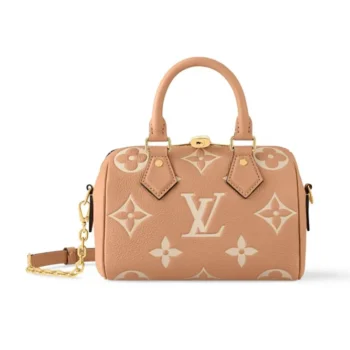Louis Vuitton Women LV Speedy Bandouliere 20 Brown Monogram Empreinte Embossed Cowhide