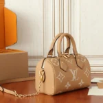 Louis Vuitton Women LV Speedy Bandouliere 20 Brown Monogram Empreinte Embossed Cowhide