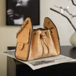 Chanel Women 25 Mini Handbag Braided Raffia Calfskin & Gold-Tone Metal 