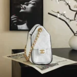 Chanel Women 25 Mini Handbag Braided Raffia Calfskin & Gold-Tone Metal AS5631