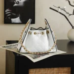 Chanel Women 25 Mini Handbag Braided Raffia Calfskin & Gold-Tone Metal AS5631