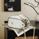 Chanel Women 25 Mini Handbag Braided Raffia Calfskin & Gold-Tone Metal AS5631