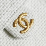 Chanel Women 25 Mini Handbag Braided Raffia Calfskin & Gold-Tone Metal AS5631