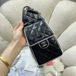 Chanel Women Chanel 25 Small Handbag Calfskin & Gold-Tone Metal-Black