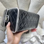 Chanel Women Chanel 25 Small Handbag Calfskin & Gold-Tone Metal-Black