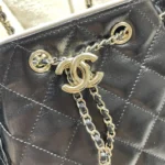Chanel Women Chanel 25 Small Handbag Calfskin & Gold-Tone Metal-Black