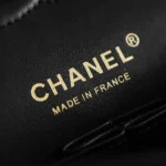 Chanel Women Classic 11.12 Handbag Lambskin Enamel Strass Silver-Tone & Gold-Tone Metal