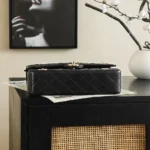 Chanel Women Classic 11.12 Handbag Lambskin Enamel Strass Silver-Tone & Gold-Tone Metal