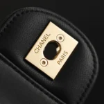 Chanel Women Classic 11.12 Handbag Lambskin Enamel Strass Silver-Tone & Gold-Tone Metal